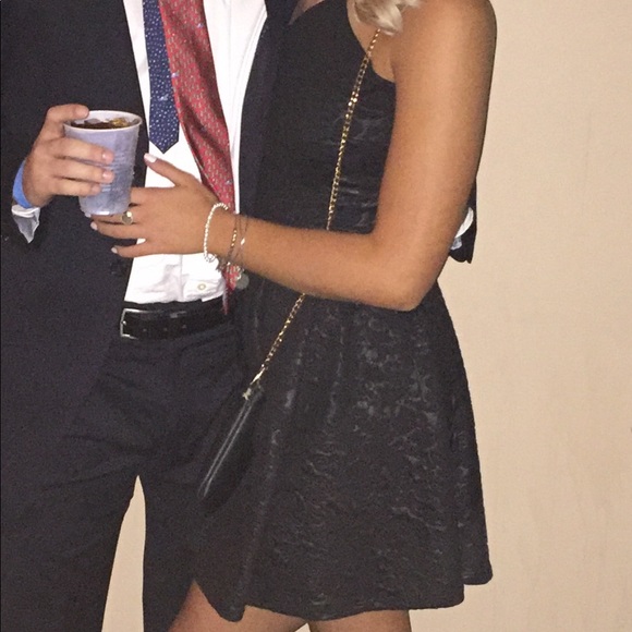 Bluetique Black velvet pattern dress sz Small - Picture 3 of 3